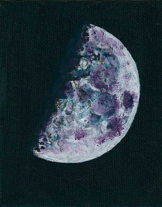 Luna 56 - Half Moon in Space