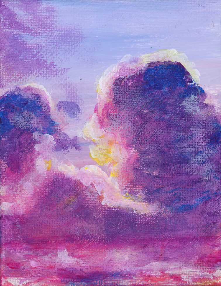 Pink Clouds ~ Mini Canvas